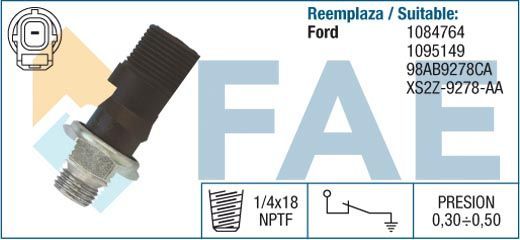 FAE YAĞ MÜŞÜRÜ SİYAH FOCUS 98> FAE 98AB 9278 CA 12610