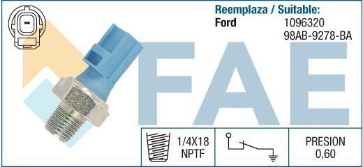 FAE YAĞ MÜŞÜRÜ MAVİ MONDEO 01> FAE 3S71 9278 AB 12612