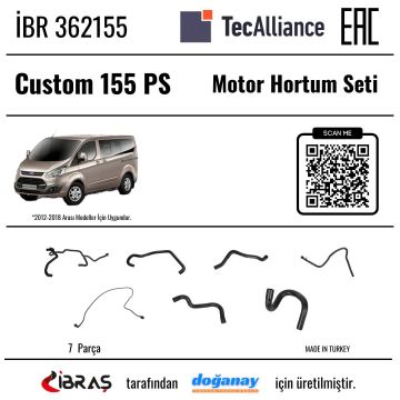 İBRAŞ MOTOR HORTUM SETİ 155 PS CUSTOM 12> İBR 362155 362155