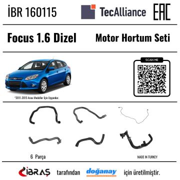 İBRAŞ MOTOR HORTUM SETİ 1.6 DURATORQ DV6 FOCUS 11> İBR 160115 160115
