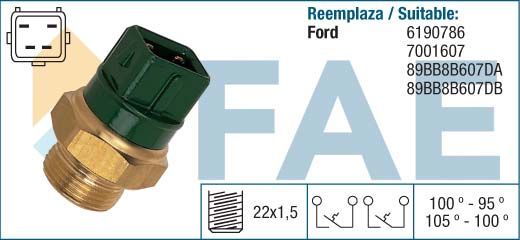 FAE FAN MUŞÜRÜ YEŞİL +AC ESCORT 90> FAE 89BB 8B607 DB 38010