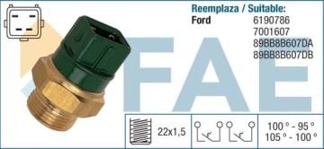 FAE FAN MUŞÜRÜ YEŞİL +AC ESCORT 90> FAE 89BB 8B607 DB 38010