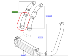 ÜÇPA İNTERCOOLER HORTUMU (BÜYÜK) 2.4TDCI V347 06> UCP 6C11 6K683 DE.B 13H11490
