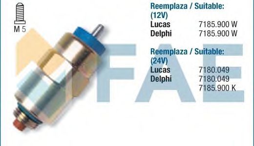 FAE STOP MÜŞÜRÜ (SELONOİD) LUCAS T12-T15 FAE 844F 9D278 AA 73010