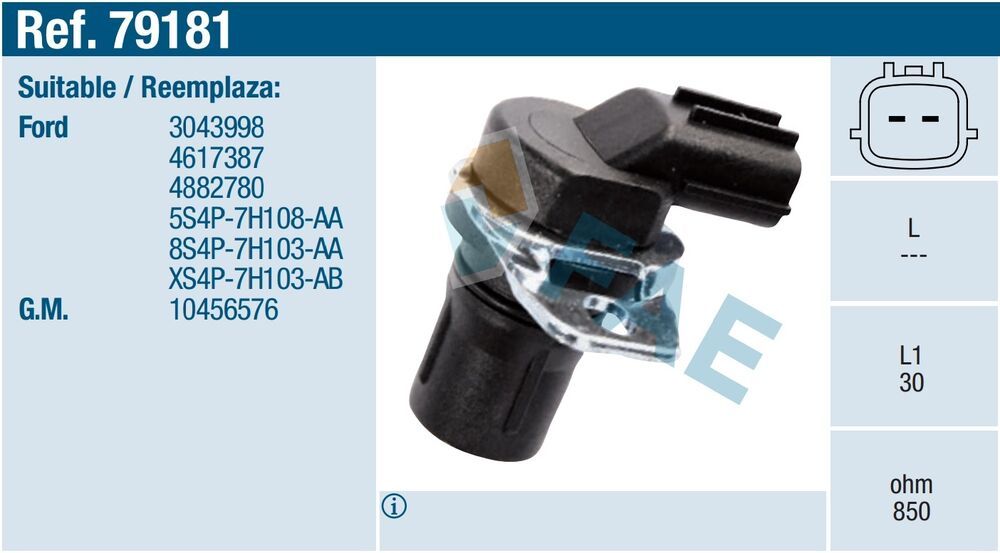FAE MOTOR DEVİR SENSÖRÜ 4 VİTES OTOM. FOCUS 98>11 FAE 8S4P 7H103 AA 79181