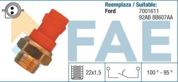 FAE FAN MUŞÜRÜ KIRMIZI -AC ESCORT 95> FAE 92AB 8B607 AA 36340