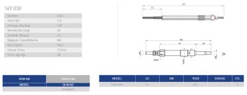 ET1 KIZDIRMA BUJİSİ 2.2  V347-V362-V363 ET1 BK3Q 6M090 AB ET149038